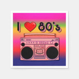 Serviette Jetable serviettes de partie de Boombox des années 80
