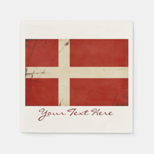 Serviette Jetable Serviettes de partie de drapeau du Danemark