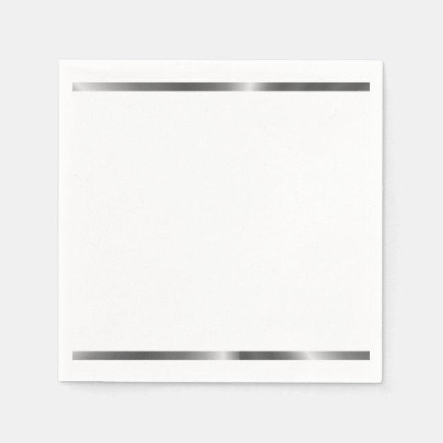 Serviette Jetable Serviettes dénudées en argent (Devant)