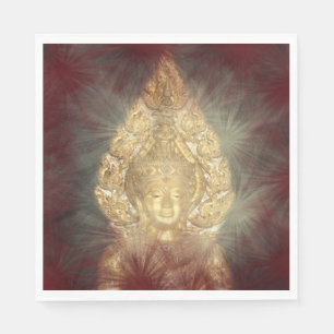 Serviette Jetable serviettes en bouddha doré