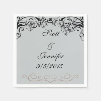 Serviette Jetable Serviettes grises et noires