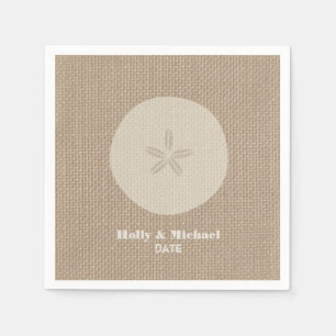 Serviette Jetable Serviettes Mariages de Dollar de Sable inspirées B
