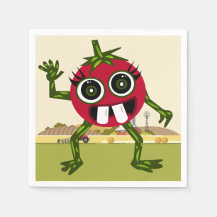 Serviette Jetable Serviettes mignonnes de tomate