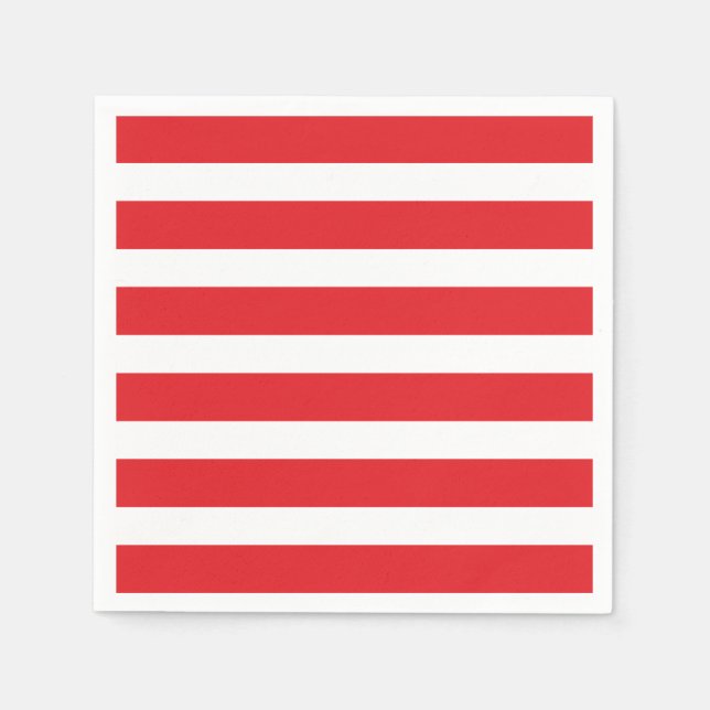 Serviette Jetable Serviettes modernes chic Red Stripe Party (Devant)