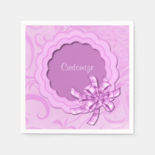 Serviette Jetable Serviettes personnalisées de cadre crantées par