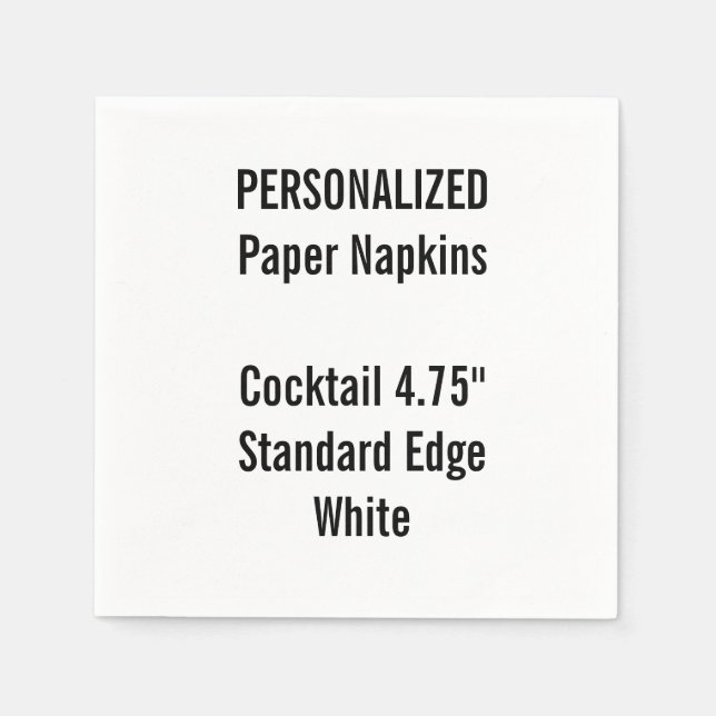 Serviette Jetable Serviettes personnalisées en papier de cocktail bl (Devant)