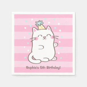 Serviette Jetable Serviettes pour fête d'anniversaire de filles avec