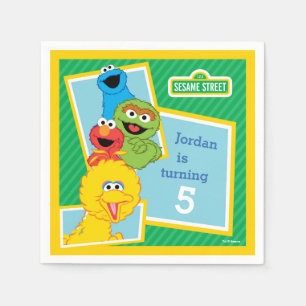 Serviette Jetable Sesame Street Pals Anniversaire