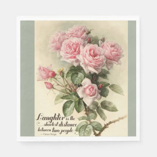 Serviette Jetable Shabby Chic Rose Roses victoriens