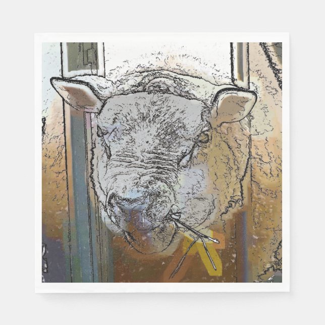 SERVIETTE JETABLE SHEEP (Devant)