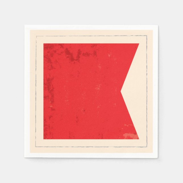 Serviette Jetable Signal lettre nautique "B" (Devant)