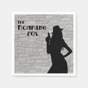 Serviette Jetable Silhouette de Gun Moll