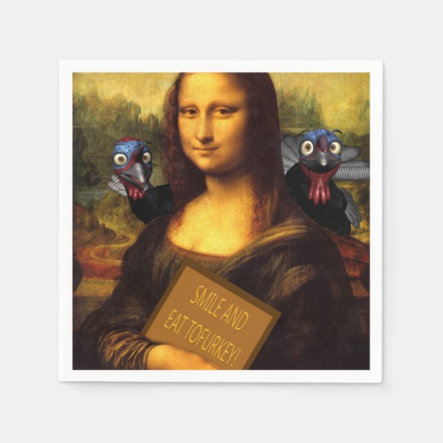 Serviette Jetable Smile Et Mange Tofurkey (Devant)