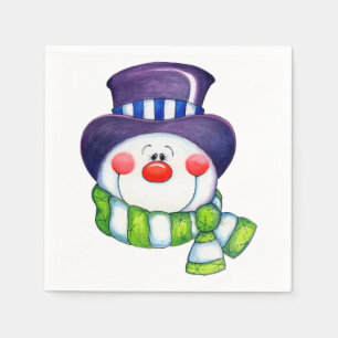 Serviette Jetable Snowman