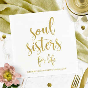 Serviette Jetable Sœurs de l'âme pour la vie Glitter Enterrement de