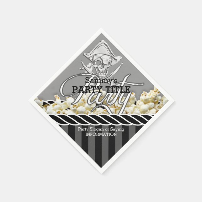 Serviette Jetable Soirée de la Journée du Pirate (Coin)