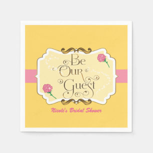 Serviette Jetable Sois notre invitée Fête de Princesse aux Roses Jau