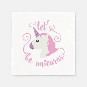 Serviette Jetable Soyez des licornes (l'emoji)