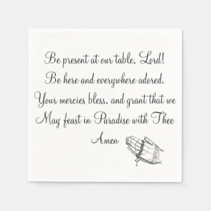 Serviette Jetable Soyez Présents À Notre Table Lord