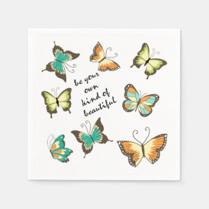 Serviette Jetable Soyez vos propres beaux papillons