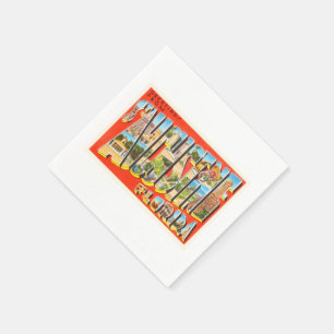 Serviette Jetable St Augustine Floride FL Vintage voyage Souvenir