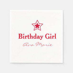 Serviette Jetable Star Birthday Girl Party