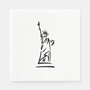 Serviette Jetable Statue de la Liberté de NY