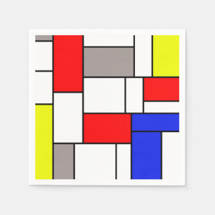 Serviette Jetable Style de Mondrian