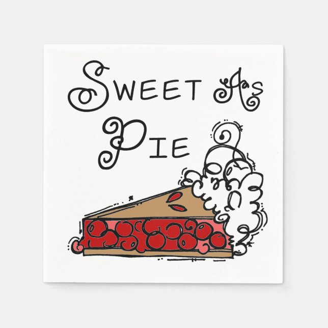Serviette Jetable Sucre comme tarte (Devant)