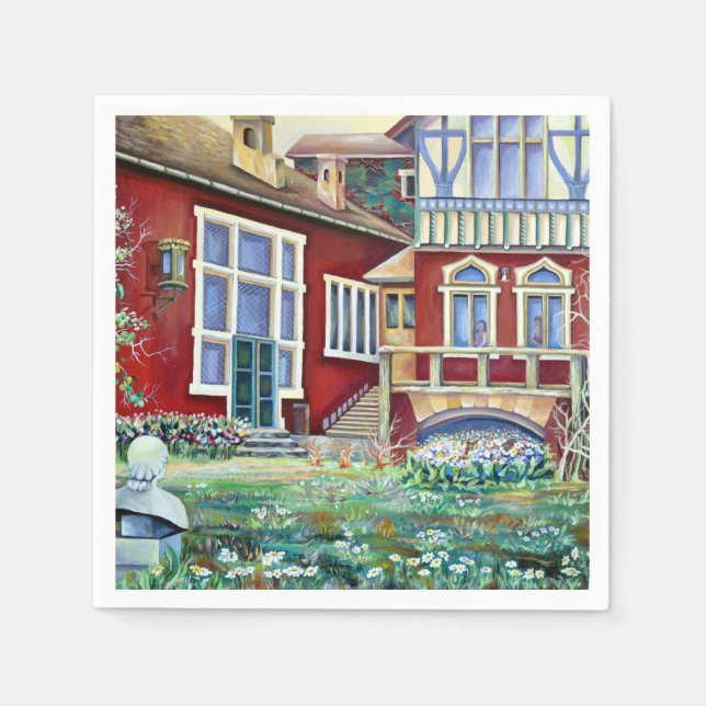 Serviette Jetable Suède, Paysage Traditionnel (Devant)