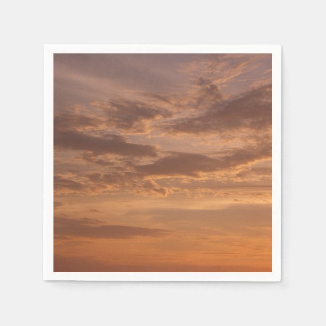 Serviette Jetable Sunset Clouds II Pastel Nature Abstraite (Devant)