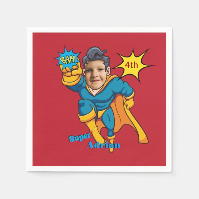 Serviette Jetable Super Special Enfants 🌟 Superhero (Devant)