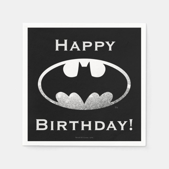 Serviette Jetable Symbole Batman | Logo Grainy (Devant)