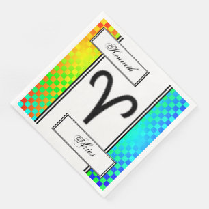 Serviette Jetable Symbole du zodiaque Bélier Standard de Kenneth Yon