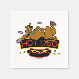 Serviette Jetable Symbole néo-chien de Scooby Doo Hot Dog