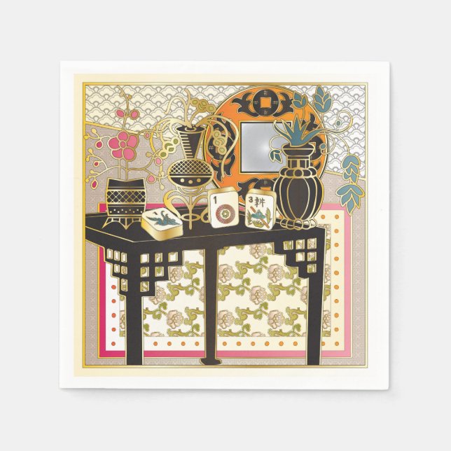 Serviette Jetable Table Mah Jongg (Devant)