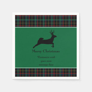 Serviette Jetable Tartan et Reindee