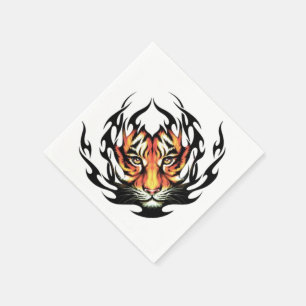 Serviette Jetable Tatouage de tigre