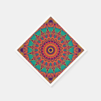 Serviette Jetable Tattoo Kaleidoscope Fractal