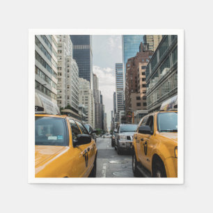 Serviette Jetable Taxis jaunes de New York