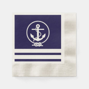 Serviette Jetable Thème nautique cool et élégant
