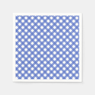 Serviette Jetable Thème nautique - Marine Blue En vichy Papier Napki