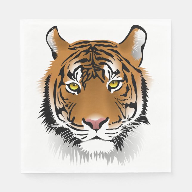 Serviette Jetable Tigre (Devant)