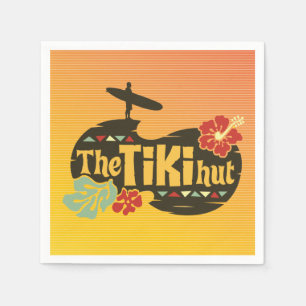 Serviette Jetable Tiki Hut Luau