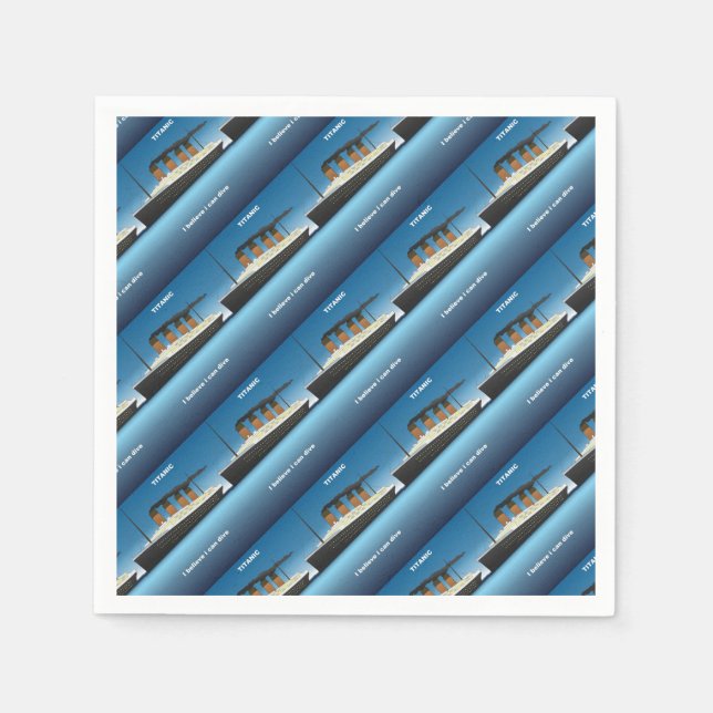 Serviette Jetable titanic dive (Devant)