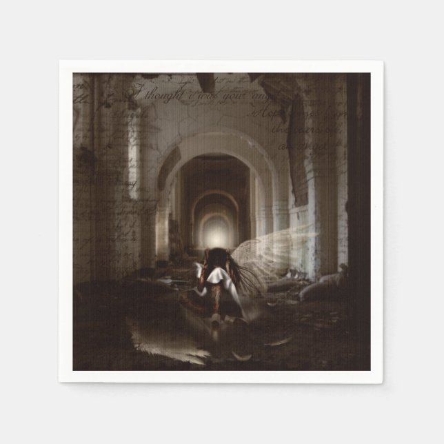 Serviette Jetable Tombé Je Pensais Que J'Étais Ton Ange (Devant)