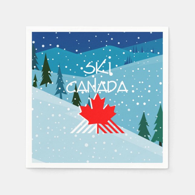 Serviette Jetable TOP Ski Canada (Devant)