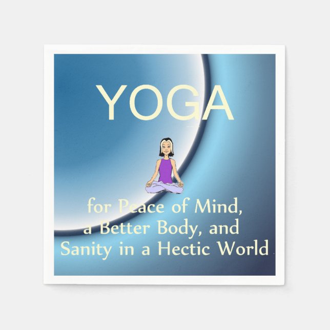 Serviette Jetable TOP Yoga Slogan (Devant)