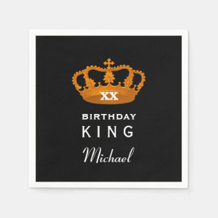 Serviette Jetable Tout ROI d'anniversaire d'année avec la couronne