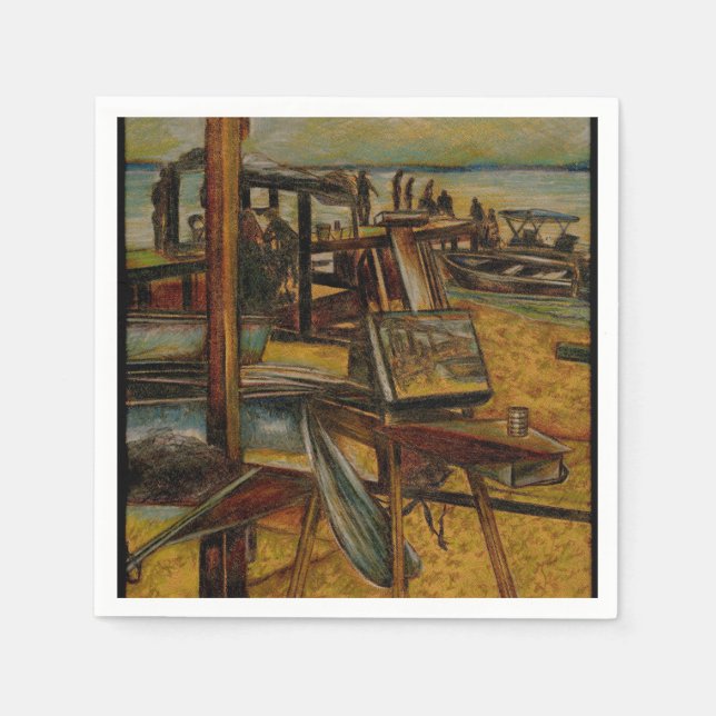 Serviette Jetable Toutes les grandes peintures commencent avec une s (Devant)